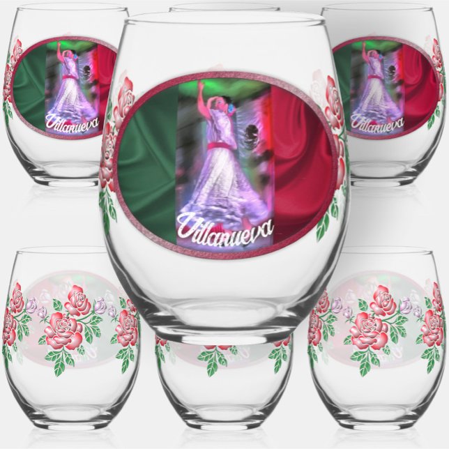 Vaso De Vino Bailarina mexicana 0175 (Subido por el creador)