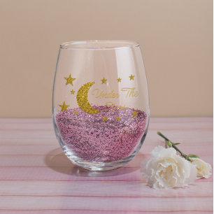 Vaso De Vino Bajo las estrellas Quinceañera