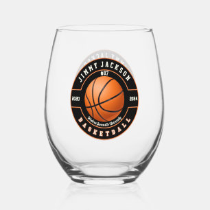 Vaso De Vino Baloncesto Deportes Vino sin Stemless Drinkware