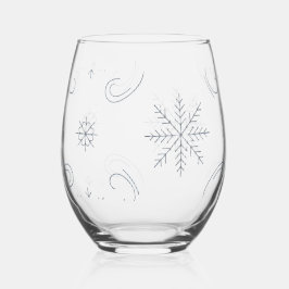 Vaso De Vino Banda de copo de nieve Paisley