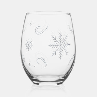 Vaso De Vino Banda de copo de nieve Paisley