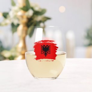 Vaso De Vino Bandera albanesa