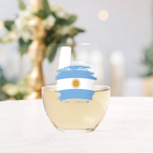Vaso De Vino Bandera de Argentina