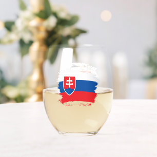 Vaso De Vino Bandera de Eslovaquia