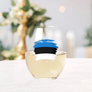 Vaso De Vino Bandera de Estonia