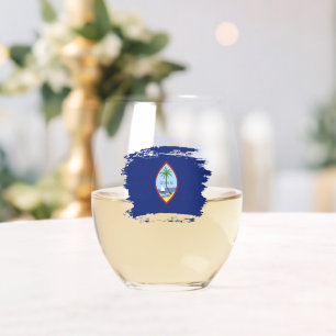 Vaso De Vino Bandera de Guam