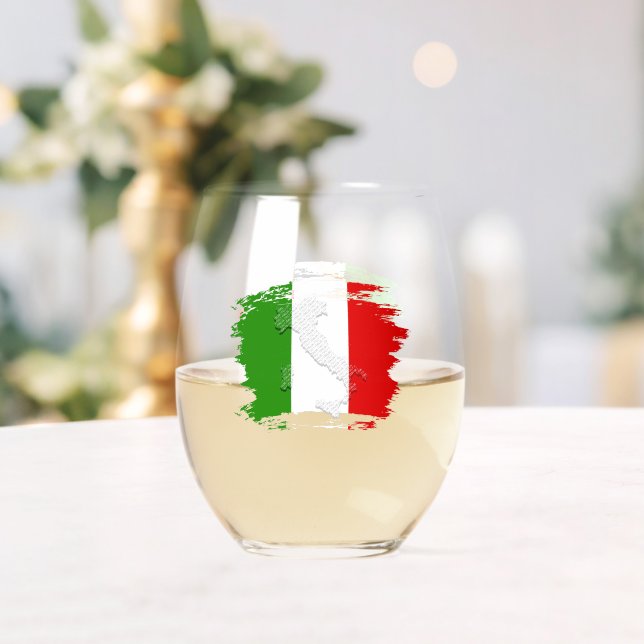 Vaso De Vino Bandera de Italia (Insitu (Boda))