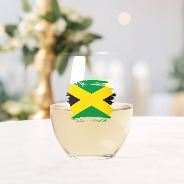 Vaso De Vino Bandera de Jamaica (Insitu (Boda))