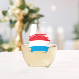 Vaso De Vino Bandera de Luxemburgo