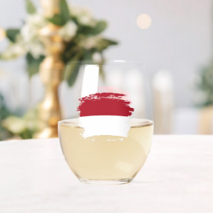 Vaso De Vino Bandera de Mónaco