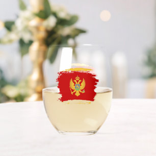 Vaso De Vino Bandera de Montenegro