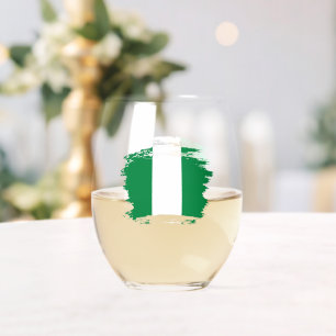 Vaso De Vino Bandera de Nigeria