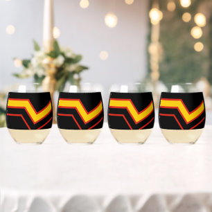 Vaso De Vino Bandera de orgullo de goma de SlipperyJoe flechas