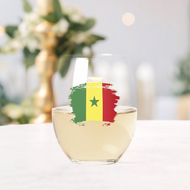 Vaso De Vino Bandera de Senegal (Insitu (Boda))