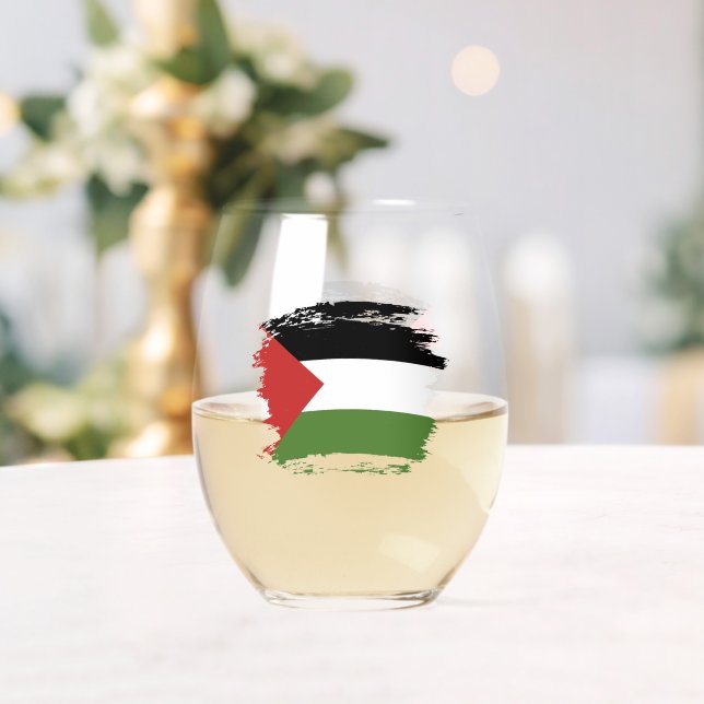 Vaso De Vino Bandera de Sudán (Insitu (Boda))