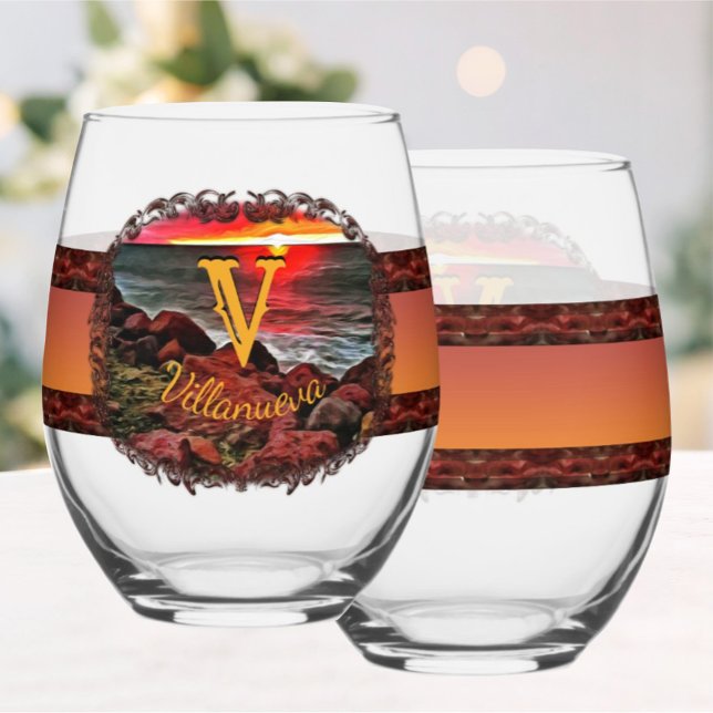 Vaso De Vino Banderas Rocky Sunset 914 (Subido por el creador)