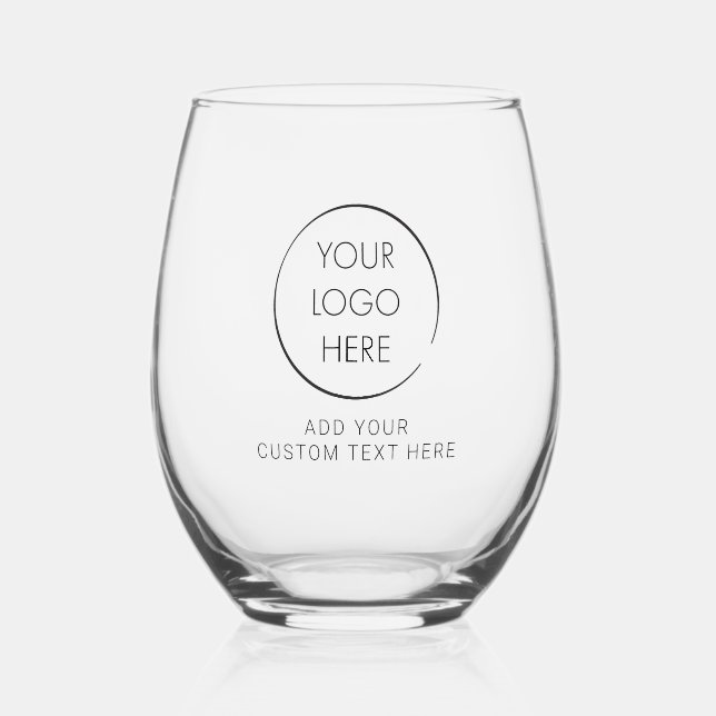 Vaso De Vino Basic Logo Custom, Business or Marketing (Anverso)