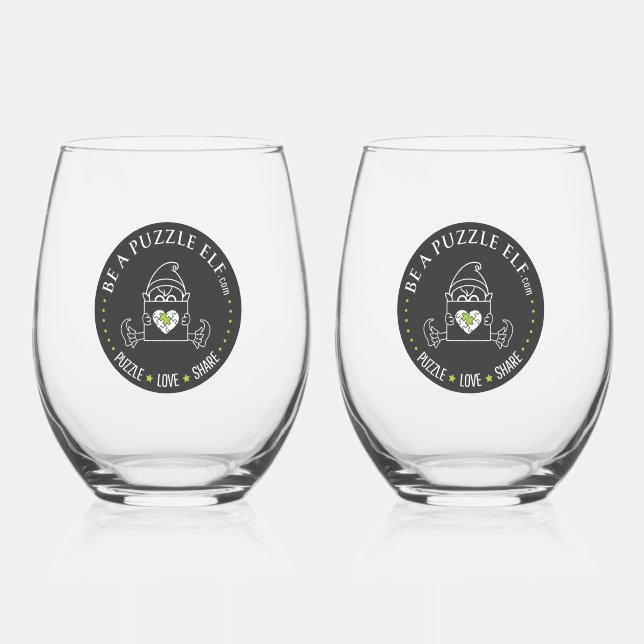 Vaso De Vino Be A Puzzle Elf — Water Bottle /Tumbler (Anverso)