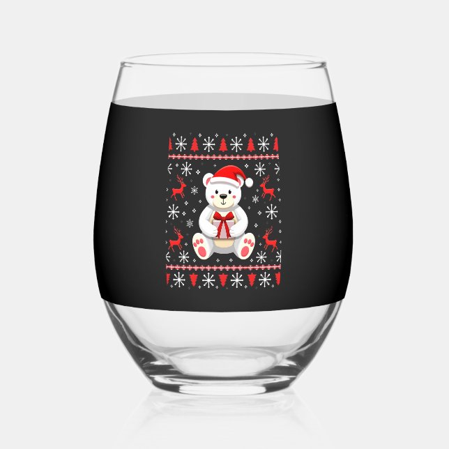 Vaso De Vino Bear Christmas Christmas (Anverso)