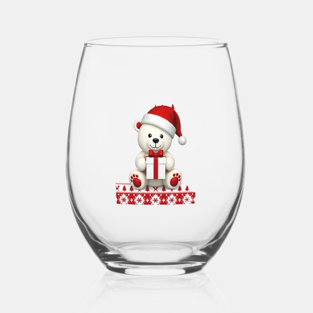 Vaso De Vino Bear Christmas Christmas (Anverso)