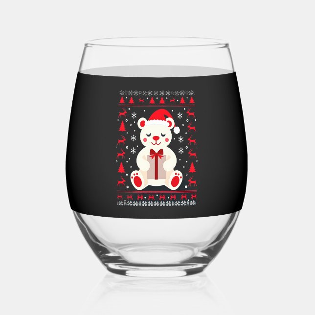 Vaso De Vino Bear Christmas Christmas (1) (Anverso)