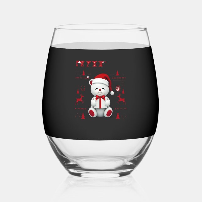 Vaso De Vino Bear Christmas Christmas (2) (Anverso)