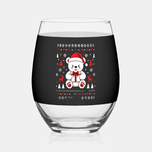 Vaso De Vino Bear Christmas Christmas (3) (Anverso)