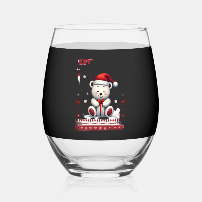 Vaso De Vino Bear Christmas Christmas (4) (Anverso)