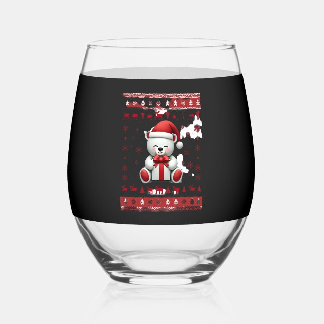 Vaso De Vino Bear Christmas Christmas (5) (Anverso)