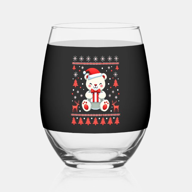 Vaso De Vino Bear Christmas Christmas (6) (Anverso)