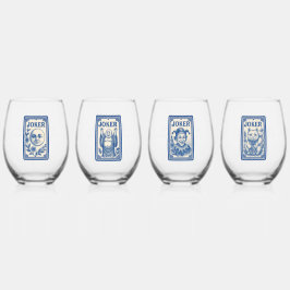 Vaso De Vino Beautiful Mahjong Joker Wine Glasses
