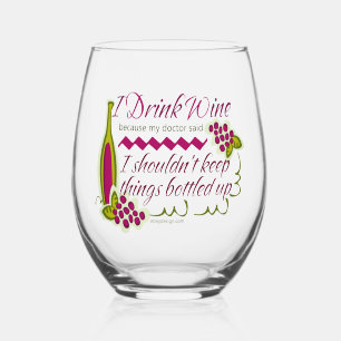Vaso De Vino Bebí una cita divertida de vino