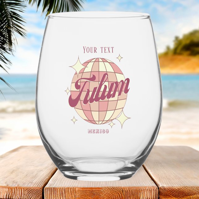 Vaso De Vino Bebida de recuerdo de Tulum Mexico (Subido por el creador)