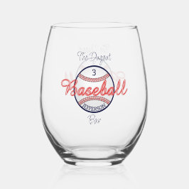 Vaso De Vino Béisbol Deportes Vino sin Stemless Drinkware