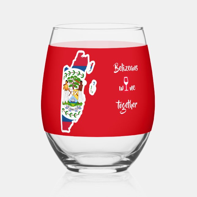 Vaso De Vino Belizeans Wine Together (Anverso)