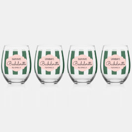 Vaso De Vino Beverly Hills Bachelorette rosa y verde