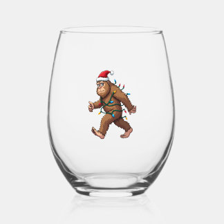 Vaso De Vino Bigfoot Santa Christmas Tree Lights Xmas Boys Men 