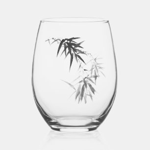 Vaso De Vino Black Bamboo Twig