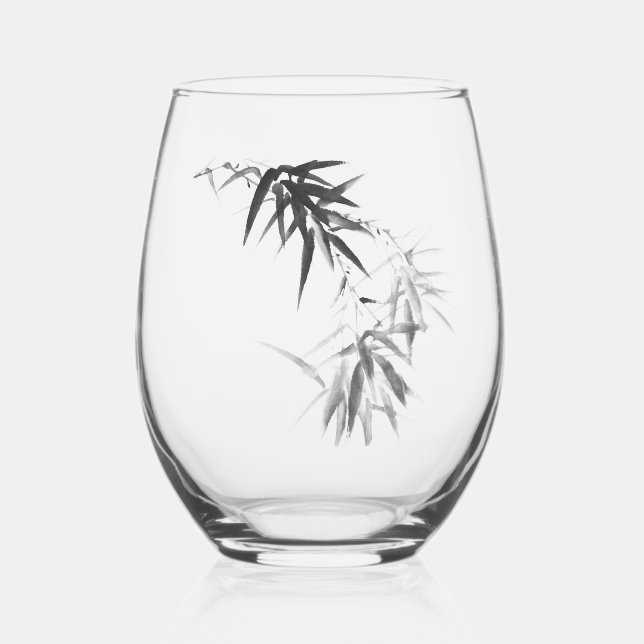Vaso De Vino Black Bamboo Twig (Anverso)