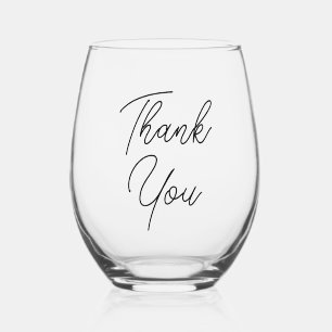 Vaso De Vino Black Gray Elegant Business Gracias