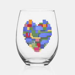 Vaso De Vino Bloque de constructor maestro ladrillo edificio co