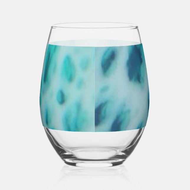 Vaso De Vino Blue Crush - Abstract Coastal Artwork  (Derecha)