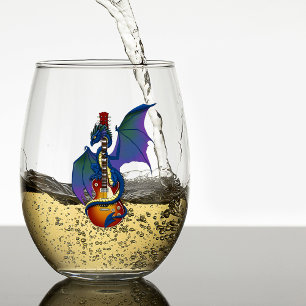 Vaso De Vino Blue Dragon Sunburst Guitar Music