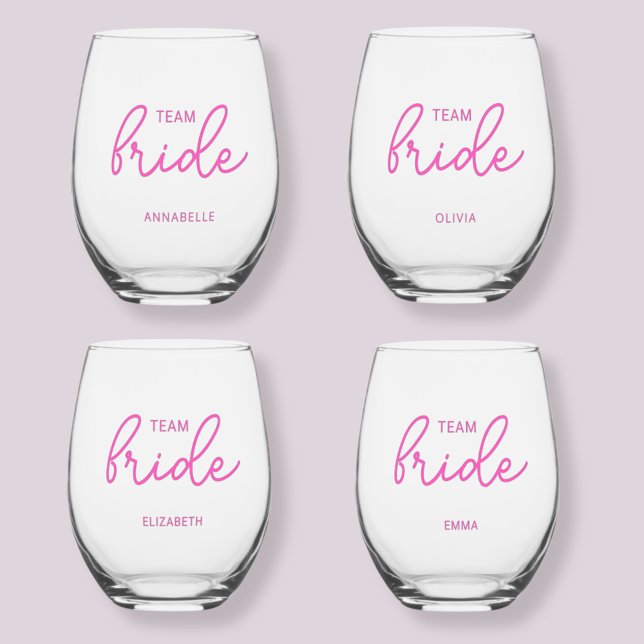 Vaso De Vino Boda Bachelorette (Modern stemless wine glasses, custom gifts for bridesmaids and bachelorette parties. )