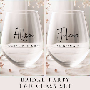 Vaso De Vino Boda De moda Mujer De La Mujer De La Novia