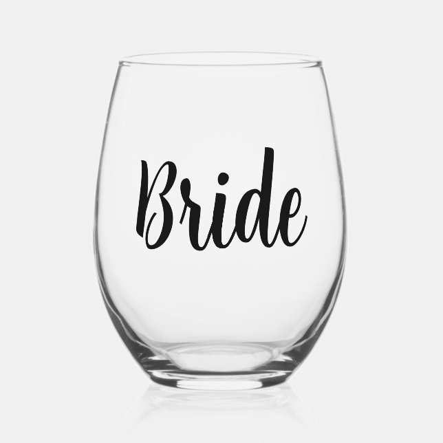 Vaso De Vino Boda de novia (Anverso)