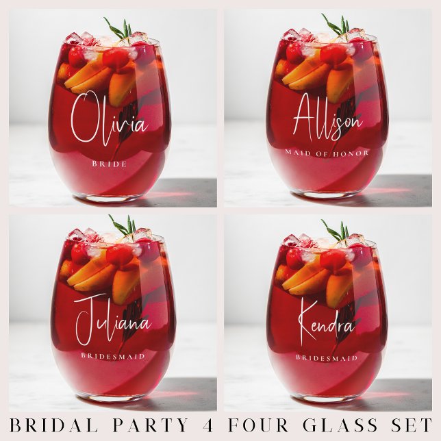 Vaso De Vino Boda del Partido Bridal de Guión Blanco de la moda (Subido por el creador)