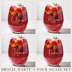 Vaso De Vino Boda del Partido Bridal de Guión Blanco de la moda