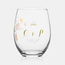 Vaso De Vino Boda floral vintage Ornamate Classic