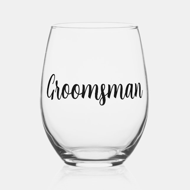 Vaso De Vino Boda Groomsman (Anverso)